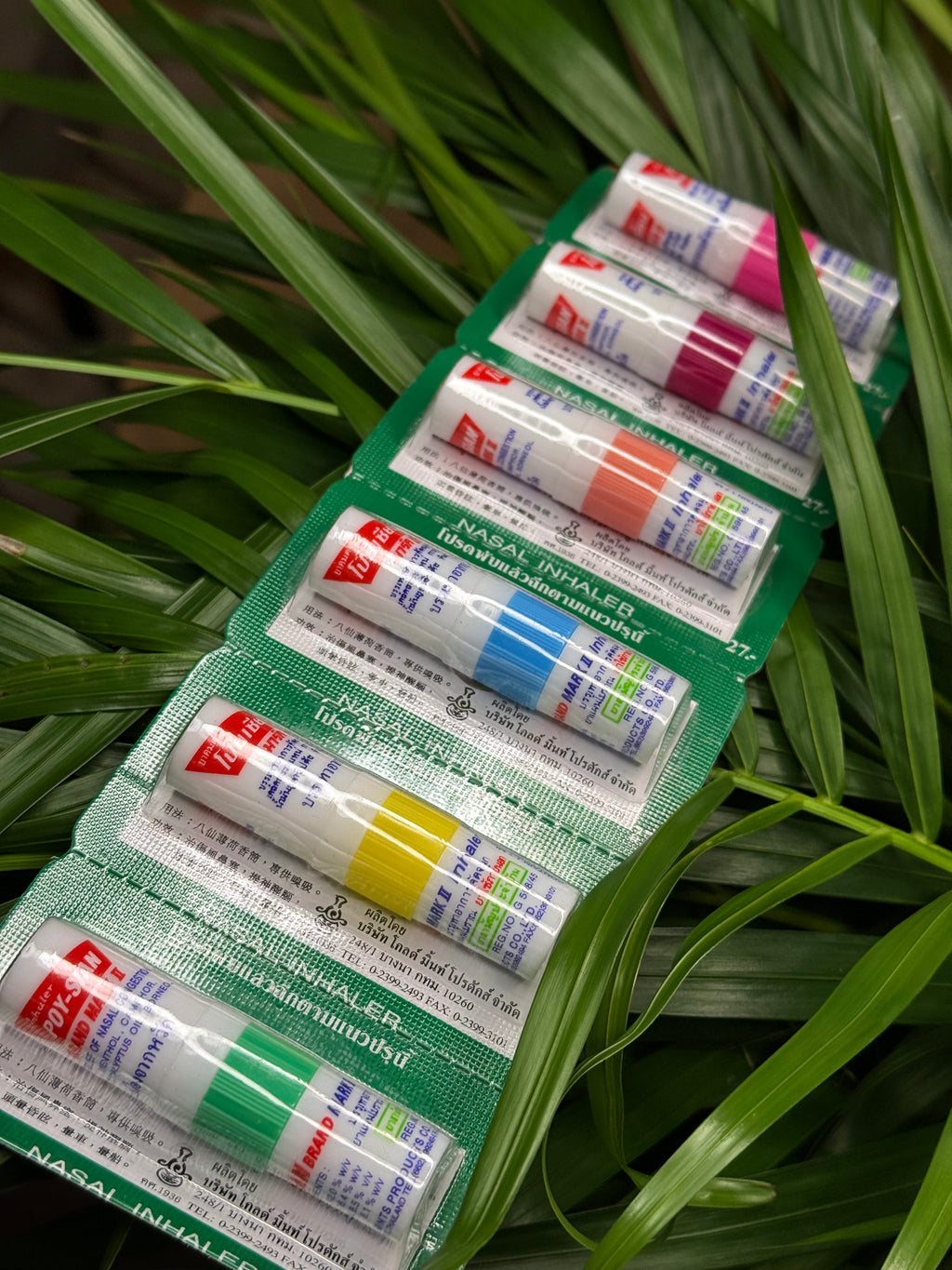 „Poy-Sian“ žolelių inhaliatorių rinkinys – 6 vnt. skirtingų spalvų