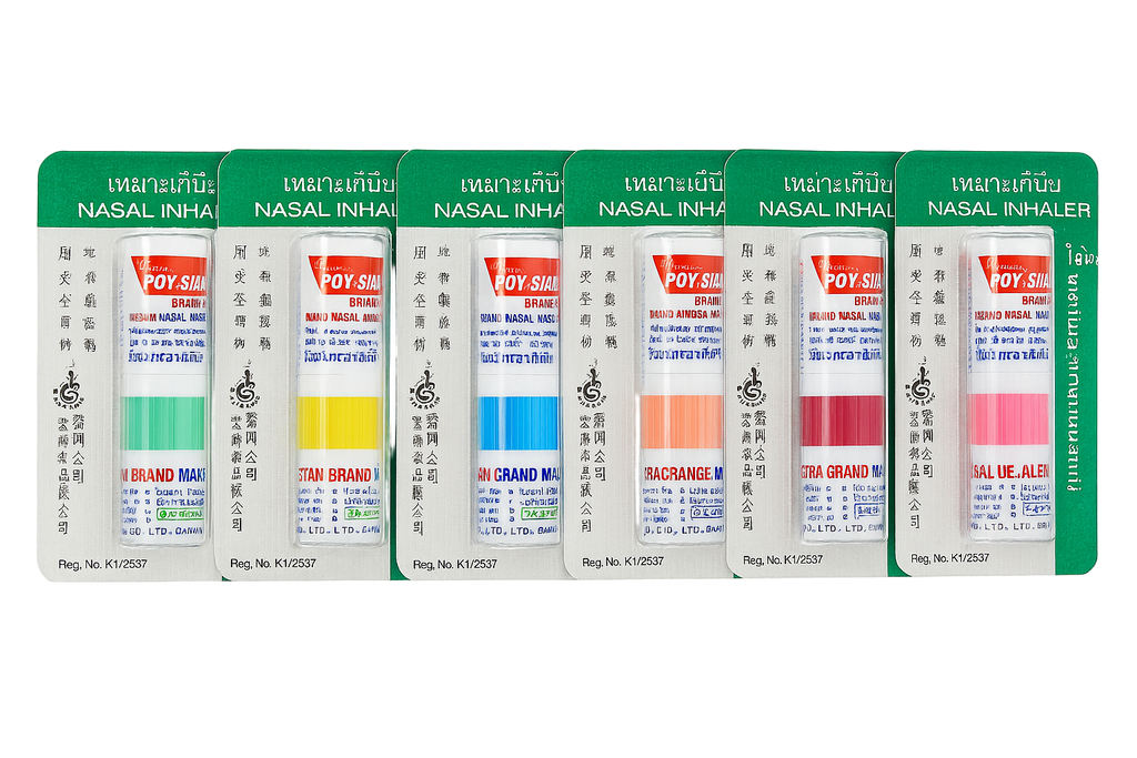 „Poy-Sian“ žolelių inhaliatorių rinkinys – 6 vnt. skirtingų spalvų